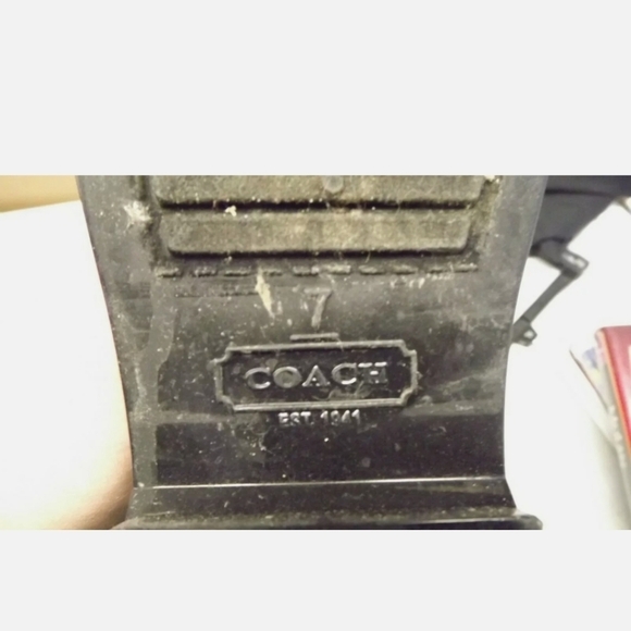 COACH Equestrian KNEE HIGH RUBBER RAIN BOOTS SIZE 7M - Picture 9 of 12